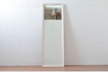 中古　特注　オーダー製作　ペイント仕上げ限定　シンプルなデザインが取り入れやすいミラー(姿見、壁掛け鏡、ウォールミラー)(R-080913)