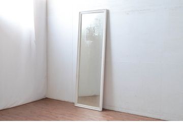 中古　特注　オーダー製作　ペイント仕上げ限定　シンプルなデザインが取り入れやすいミラー(姿見、壁掛け鏡、ウォールミラー)(R-080915)