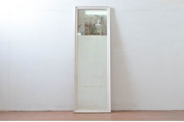 中古　特注　オーダー製作　ペイント仕上げ限定　シンプルなデザインが取り入れやすいミラー(姿見、壁掛け鏡、ウォールミラー)(R-080915)