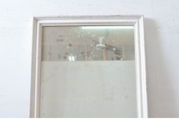 中古　特注　オーダー製作　ペイント仕上げ限定　シンプルなデザインが取り入れやすいミラー(姿見、壁掛け鏡、ウォールミラー)(R-080915)