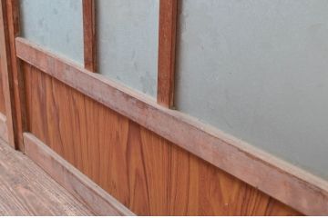 アンティーク建具　昭和レトロな雰囲気にぴったり!温かみを感じるガラス戸2枚セット(引き戸)(R-080916)