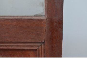 アンティーク建具　大振りサイズ!!　店舗用　古い商店の大判ガラス戸3枚セット(幅広ガラス戸、引き戸)(R-080917)
