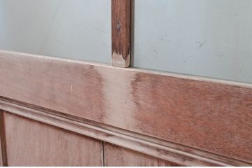 アンティーク建具　大振りサイズ!!　店舗用　古い商店の大判ガラス戸3枚セット(幅広ガラス戸、引き戸)(R-080917)