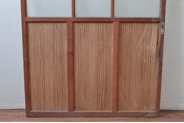 アンティーク建具　レトロな雰囲気を醸し出す幅広ガラス戸1枚(引き戸)(R-080920)