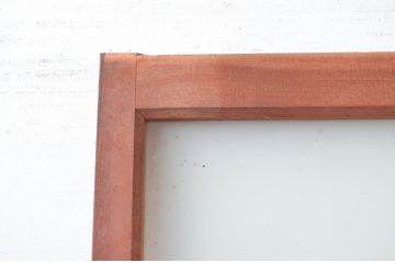 アンティーク建具　レトロな雰囲気を醸し出す幅広ガラス戸1枚(引き戸)(R-080920)