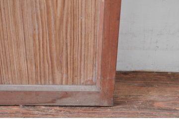 アンティーク建具　レトロな雰囲気を醸し出す幅広ガラス戸1枚(引き戸)(R-080920)
