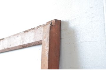 アンティーク建具　レトロな雰囲気を醸し出す幅広ガラス戸1枚(引き戸)(R-080920)