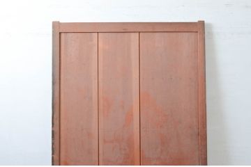 アンティーク建具　時を経た風合いが楽しめるシンプルな薄型蔵戸1枚(引き戸、玄関戸)(R-080921)