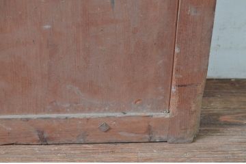 アンティーク建具　時を経た風合いが楽しめるシンプルな薄型蔵戸1枚(引き戸、玄関戸)(R-080921)