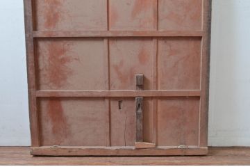 アンティーク建具　時を経た風合いが楽しめるシンプルな薄型蔵戸1枚(引き戸、玄関戸)(R-080921)