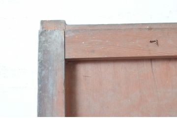 アンティーク建具　時を経た風合いが楽しめるシンプルな薄型蔵戸1枚(引き戸、玄関戸)(R-080921)
