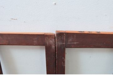 アンティーク建具　古い気味が魅力的なガラス窓4枚セット(引き戸、ガラス戸)(R-080922)