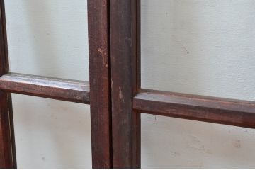 アンティーク建具　古い気味が魅力的なガラス窓4枚セット(引き戸、ガラス戸)(R-080922)