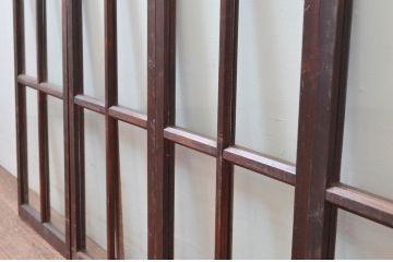 アンティーク建具　古い気味が魅力的なガラス窓4枚セット(引き戸、ガラス戸)(R-080922)