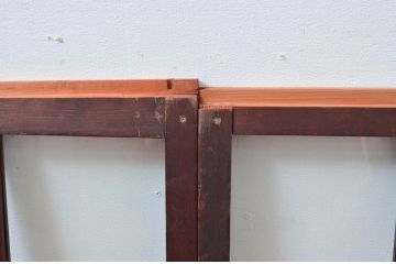アンティーク建具　古い気味が魅力的なガラス窓4枚セット(引き戸、ガラス戸)(R-080922)