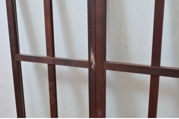アンティーク建具　古い気味が魅力的なガラス窓4枚セット(引き戸、ガラス戸)(R-080922)