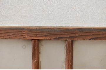 アンティーク建具　ペイント仕上げ限定　レトロな雰囲気が魅力的な明かり取り1枚(明り取り、ガラス戸)(R-080923)