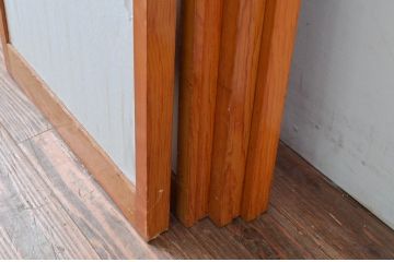 アンティーク建具　大胆かつ繊細な彫刻が美しい障子付き書院戸4枚セット(窓、引き戸、障子戸)(R-080925)