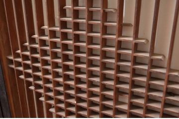アンティーク建具　時代物!!　上作作り!!上質な和の空間を演出する組子入り書院戸4枚セット(引き戸、障子戸、窓)(R-080926)