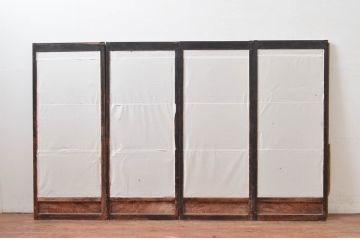 アンティーク建具　時代物!!　上作作り!!上質な和の空間を演出する組子入り書院戸4枚セット(引き戸、障子戸、窓)(R-080926)