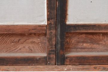 アンティーク建具　時代物!!　上作作り!!上質な和の空間を演出する組子入り書院戸4枚セット(引き戸、障子戸、窓)(R-080926)