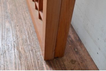 アンティーク建具　花　和の情緒溢れる組子入り障子窓2枚セット(引き戸、障子戸)(R-080927)