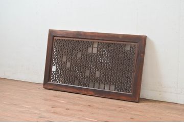 アンティーク建具　和モダンなインテリアにおすすめの組子欄間1枚(明り取り、明かり取り)(R-080928)