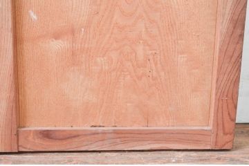 アンティーク建具　欅(ケヤキ)材　タモ材　経年を感じさせる木味が魅力の板戸窓2枚セット(引き戸)(R-080929)