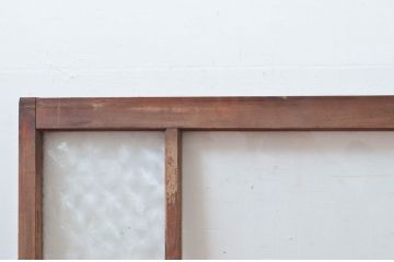アンティーク建具　レトロな雰囲気が溢れるガラス窓2枚セット(引き戸、ガラス戸)(R-080931)