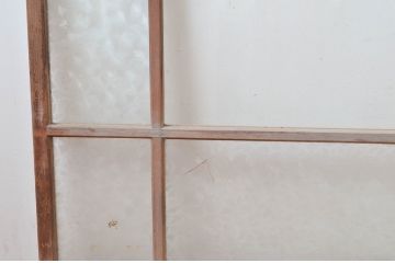 アンティーク建具　レトロな雰囲気が溢れるガラス窓2枚セット(引き戸、ガラス戸)(R-080931)
