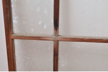 アンティーク建具　レトロな雰囲気が溢れるガラス窓2枚セット(引き戸、ガラス戸)(R-080931)