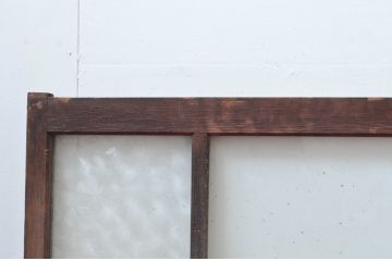 アンティーク建具　レトロな雰囲気が溢れるガラス窓2枚セット(引き戸、ガラス戸)(R-080932)