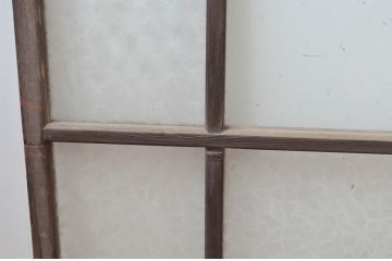 アンティーク建具　レトロな雰囲気が溢れるガラス窓2枚セット(引き戸、ガラス戸)(R-080932)