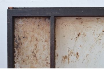アンティーク建具　レトロな雰囲気が溢れるガラス窓2枚セット(引き戸、ガラス戸)(R-080932)