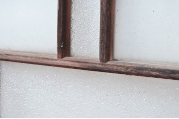 アンティーク建具　レトロな空間作りにおすすめなガラス窓2枚セット(引き戸、ガラス戸)(R-080933)