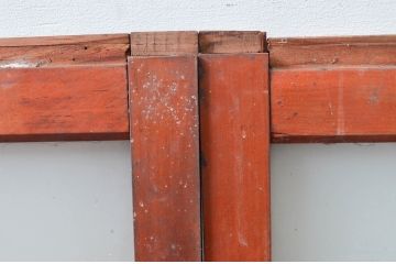 アンティーク建具　レトロな空間作りにおすすめなガラス窓2枚セット(引き戸、ガラス戸)(R-080933)