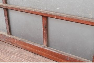 アンティーク建具　レトロな空間作りにおすすめなガラス窓2枚セット(引き戸、ガラス戸)(R-080933)