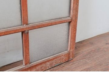 アンティーク建具　レトロな空間作りにおすすめなガラス窓2枚セット(引き戸、ガラス戸)(R-080933)