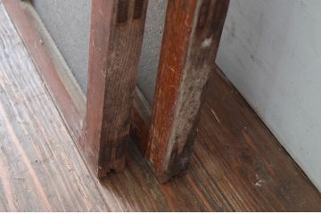 アンティーク建具　レトロな空間作りにおすすめなガラス窓2枚セット(引き戸、ガラス戸)(R-080933)