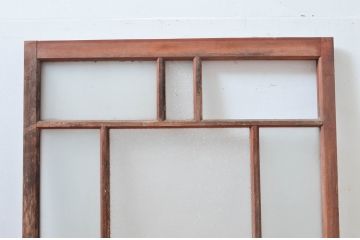 アンティーク建具　大正ロマン　ノスタルジックな雰囲気溢れるガラス窓1枚(引き戸、ガラス戸)(R-080936)