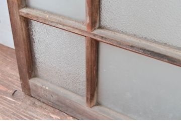 アンティーク建具　大正ロマン　ノスタルジックな雰囲気溢れるガラス窓1枚(引き戸、ガラス戸)(R-080936)