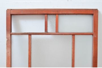 アンティーク建具　大正ロマン　ノスタルジックな雰囲気溢れるガラス窓1枚(引き戸、ガラス戸)(R-080936)