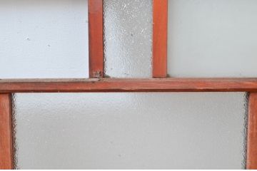 アンティーク建具　大正ロマン　ノスタルジックな雰囲気溢れるガラス窓1枚(引き戸、ガラス戸)(R-080936)