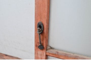 アンティーク建具　大正ロマン　ノスタルジックな雰囲気溢れるガラス窓1枚(引き戸、ガラス戸)(R-080936)