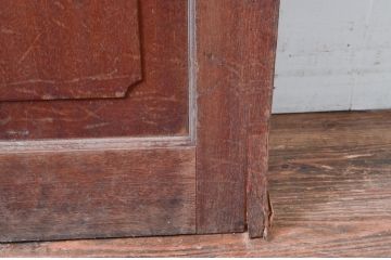 アンティーク建具　レトロな雰囲気を醸し出すガラス扉1枚(木製扉、ドア)(R-080940)