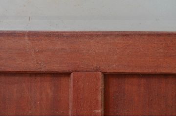 アンティーク建具　レトロな雰囲気を醸し出すガラス扉1枚(木製扉、ドア)(R-080940)
