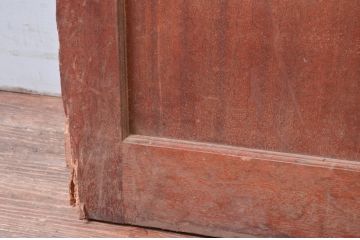 アンティーク建具　レトロな雰囲気を醸し出すガラス扉1枚(木製扉、ドア)(R-080940)