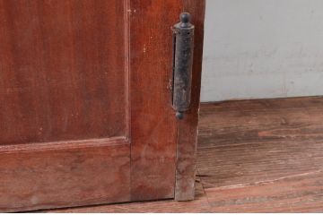 アンティーク建具　レトロな雰囲気を醸し出すガラス扉1枚(木製扉、ドア)(R-080940)