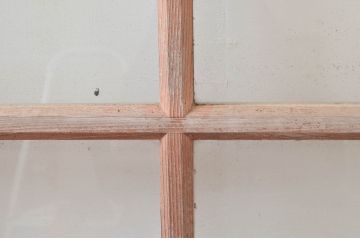 アンティーク建具　上手物!!　凝ったデザインの背の高いガラス窓2枚セット(ガラス戸、引き戸)(R-080941)