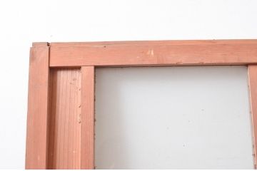 アンティーク建具　上手物!!　凝ったデザインの背の高いガラス窓2枚セット(ガラス戸、引き戸)(R-080941)
